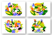 10 Clean Eating Illustration, a Food Illustration by denayunebgt (Thumbnail 3 of 4)