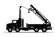 Mobile Crane Truck Vector Silhouette, a Transportation Illustration by Gfx Expert Team (Thumbnail 3 of 3)