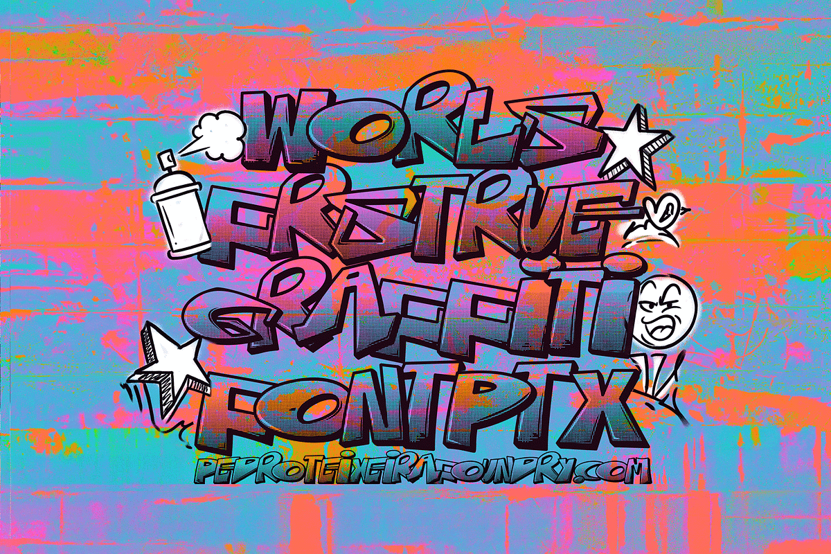 WorlFrsTrueGraffiFont, a Sans Serif Font by vectalex (Photo 5 of 5)