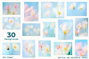 30 Soft Blurred Florals Backgrounds, a Background Graphic by lerinartstudio (Thumbnail 10 of 13)