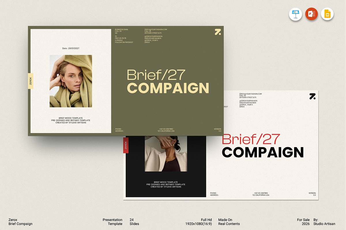 Zerox Brief Campaign Presentation, a Presentation Template by Studio Artisan (Photo 1 of 8)