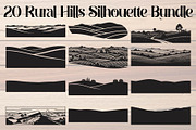Rural Hills Silhouette, an Object Graphic by Creativeshirt (Thumbnail 1 of 20)