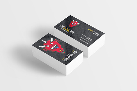 Devil Pin Monster Business Card, a Business Card Template by Odin_Design