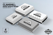 Paper Clamshell Takeout Boxes Mockup, a Packaging Mockup by INCDesign (Thumbnail 2 of 9)