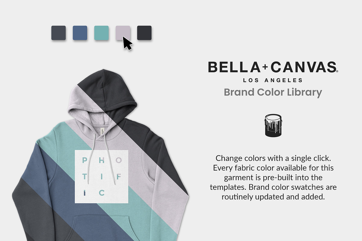 Bella Canvas 3719 Mockups, a Hoody Mockup by Photific (Photo 5 of 6)