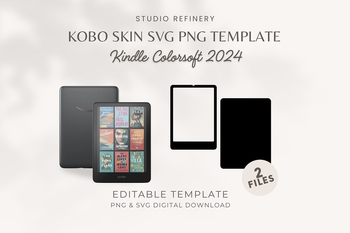 Kindle Colorsoft 2024 Skin PNG SVG, an Object Graphic by STUDIO REFINERY (Photo 1 of 5)