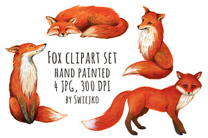 Fox illustration, clipart, an Animal Illustration by swiejko