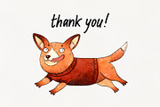 Corgi watercolor set, an Animal Illustration by Ekaterina Goncharova (Thumbnail 10 of 10)