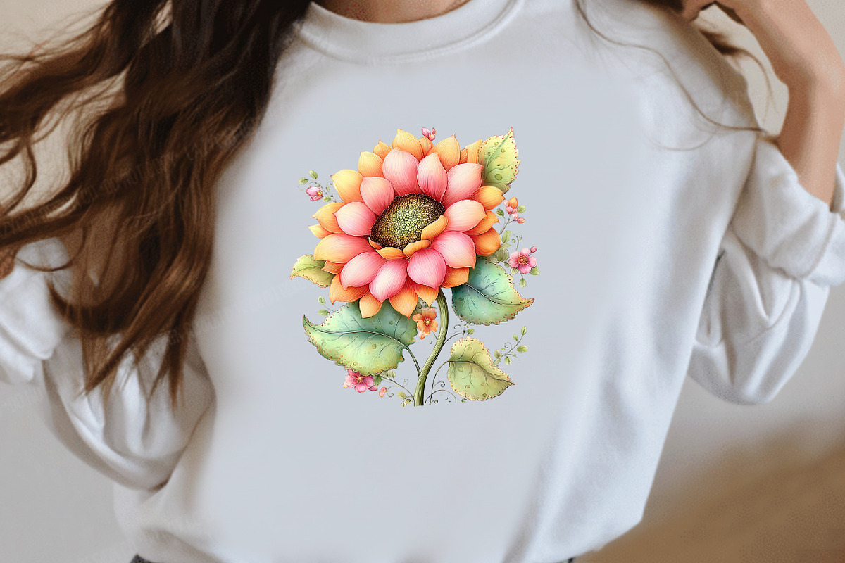 Whimsical sunflower Clipart, an Illustration by Designworld (Photo 7 of 8)