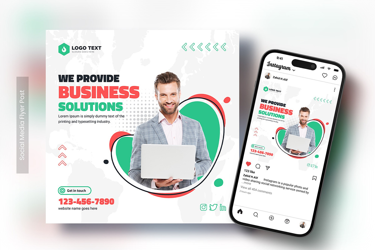 Social media cover post banner design preview 4