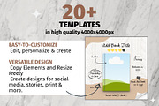 Bookstagram Templates Branding Canva, a Marketing Template by GraphiCarola (Thumbnail 2 of 11)