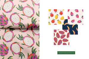 Abstract Cute Fruits