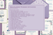 Wildflowers Wedding Invitation, an Invitation Template by SabaIslam.Studio (Thumbnail 7 of 7)