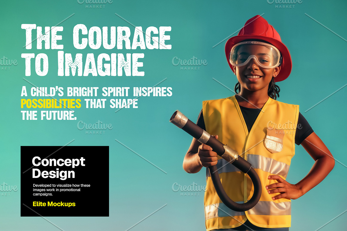 Kids Pretend Professions Photo Pack, a Person Photo by Elite Mockups (Photo 4 of 4)