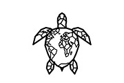 World Map Sea Turtle Bundle, an Illustration by Gaye Art (Thumbnail 9 of 31)