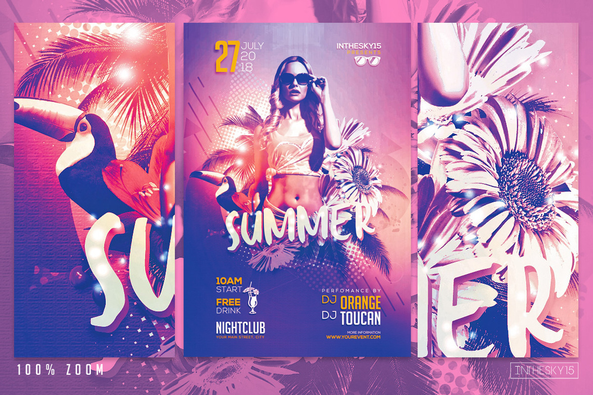 Summer Flyer Template, a Flyer Template by InTheSky15 (Photo 2 of 2)