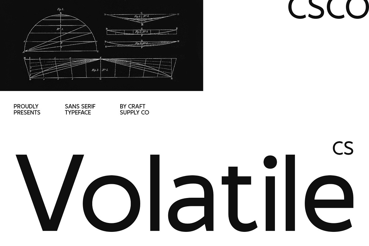 CS Volatile – Contemporary Font, a Sans Serif Font by Craft Supply Co. (Photo 1 of 8)