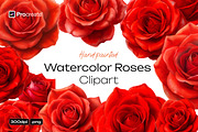 Scarlet Red Roses Wedding watercolor, a Decorative Illustration by crafty (Thumbnail 1 of 11)