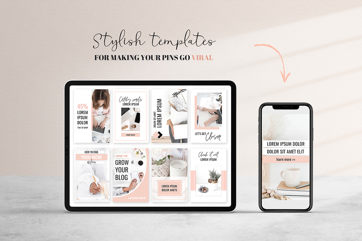 SALE! Ladyboss Pinterest Templates, a Social Media Template by SwitzerShop (Photo 5 of 8)