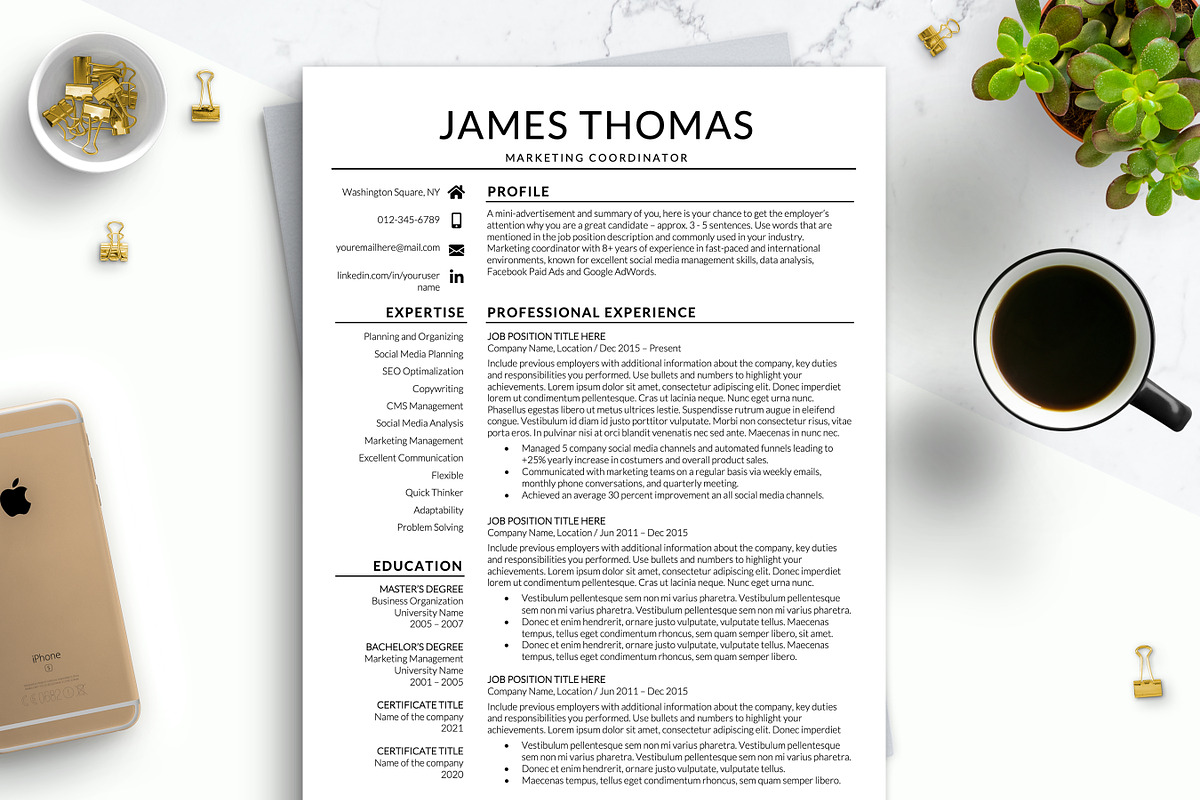 Modern Simple CV Word Template, a Resume Template by BestResumes.Co (Photo 1 of 7)