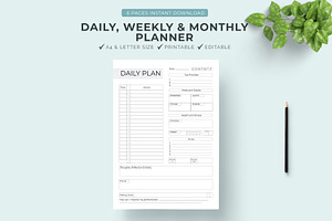 Daily & Weekly Monthly Planner