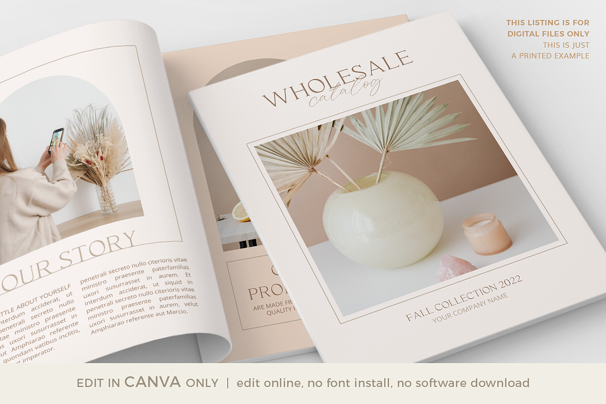 CANVA Wholesale Catalog Template, a Magazine Template by Digiluxe (Photo 1 of 7)