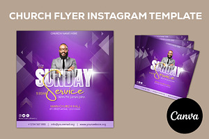 Church Flyer Canva Template, a Social Media Template by Sipi_Graphics