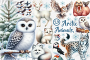 Arctic Animals, Clipart, an Illustration by CreationArt (Thumbnail 1 of 5)
