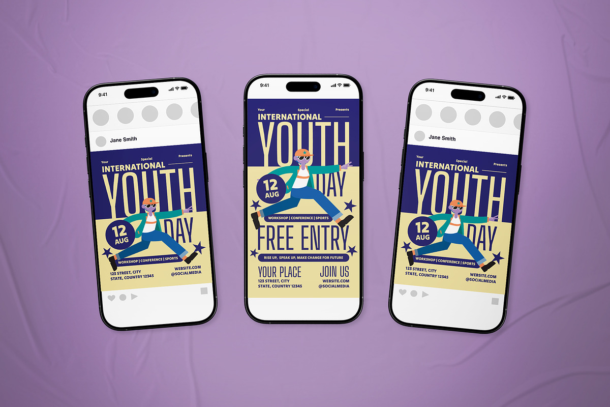 International Youth Day Flyer Set, a Flyer Template by The Good Store (Photo 2 of 2)
