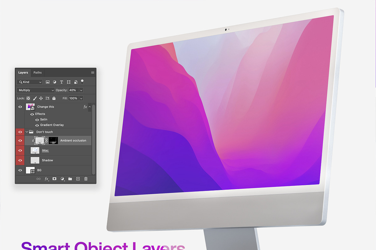 12 Ultra-Realistic iMac 24 Mockups, an iPad Mockup by Smotrow Related (Photo 3 of 15)
