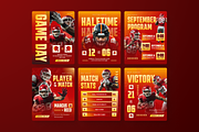 American Football Instagram Post, a Social Media Template by Annora Studio (Thumbnail 2 of 6)