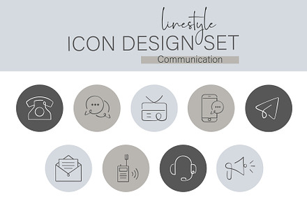 Icon Design Set Communication, an Outline Icon by pepulousdsg
