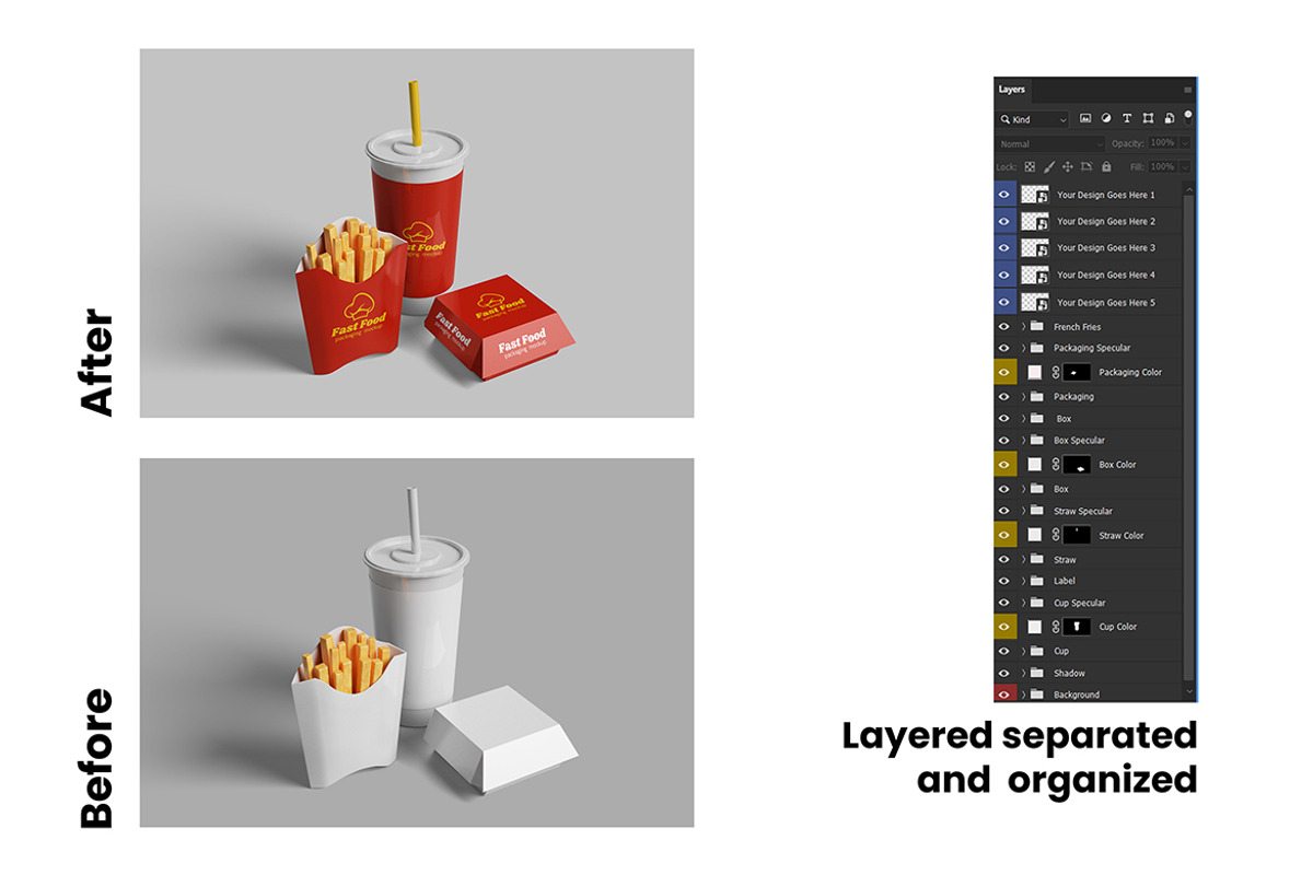 Fast Food Packaging Mockup, a Packaging Mockup by My Code Std (Photo 6 of 6)