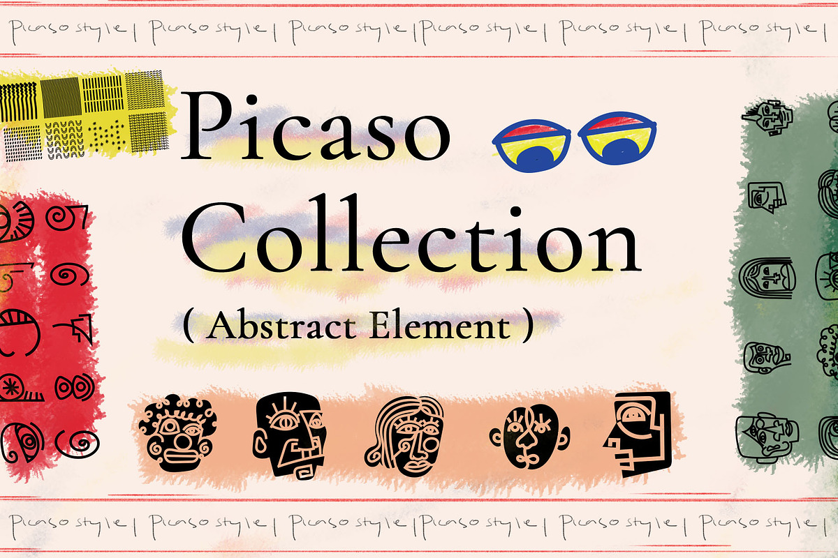Picasso Style Collection | AI, an Object Graphic by Azruca (Photo 1 of 12)