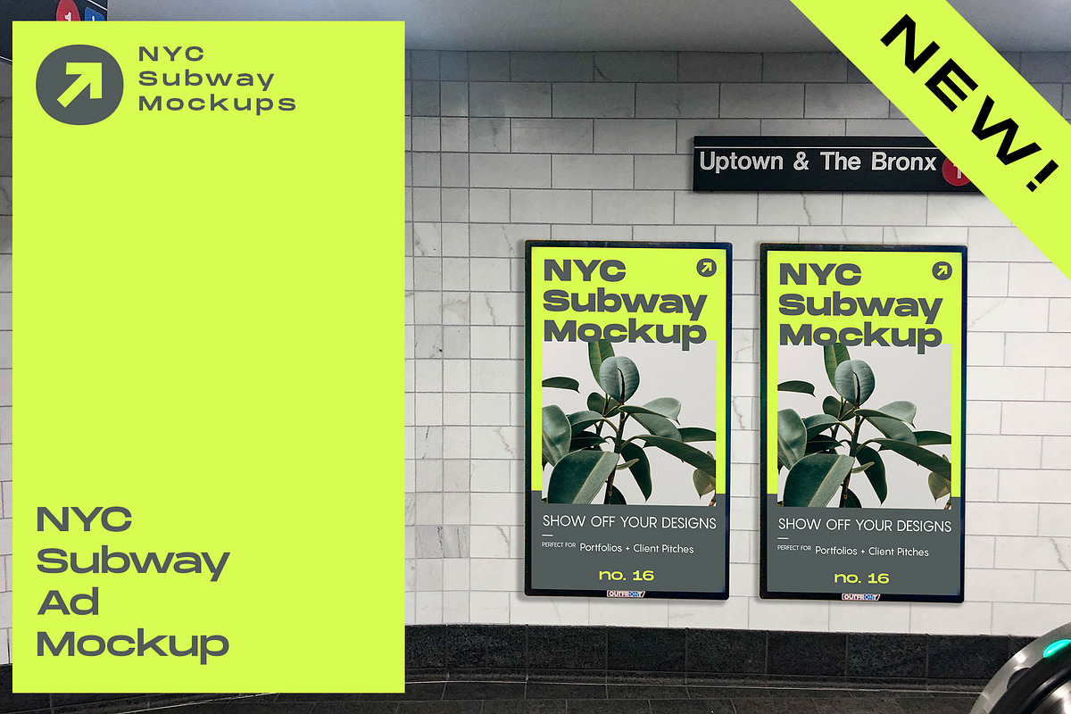 NYC Subway Ad Mockup, an Advertising Mockup by NYC Billboard Mockups (Photo 1 of 2)