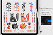 Folk Nordic Art Stamps for Procreate, a Brush Add-On by sundrameda (Thumbnail 5 of 9)