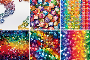 Rainbow Diamond Seamless Patterns