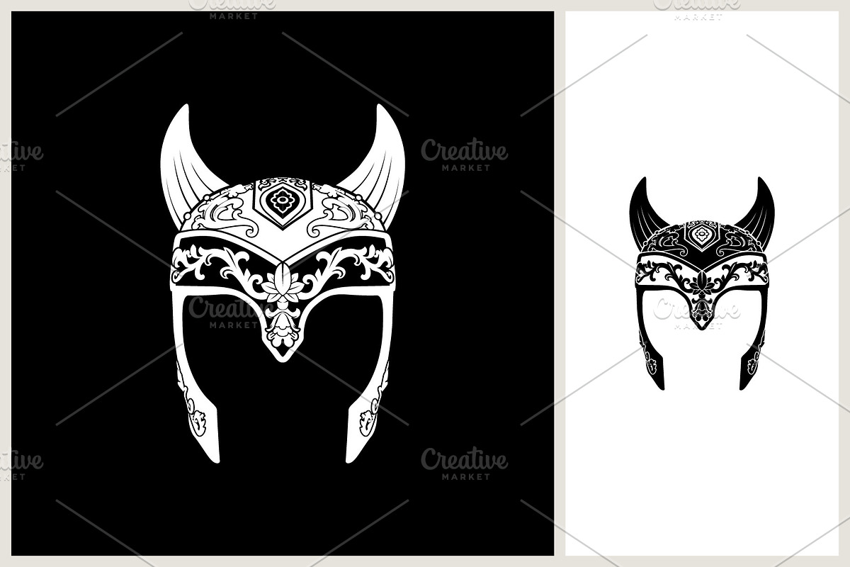 Viking Helmet, a Decorative Illustration by Atlantis X Nurman Arbai (Photo 2 of 3)