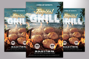 Tropical Grill Flyer Word Publisher