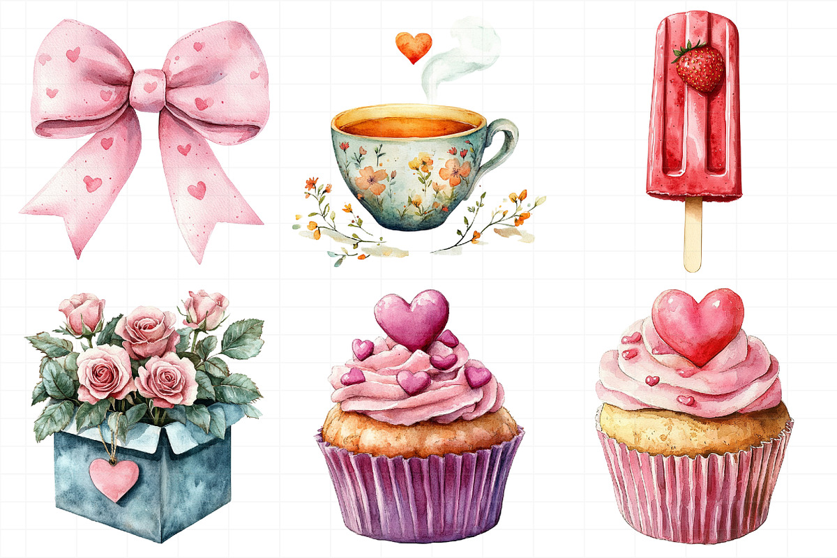 Sweet Valentine Clipart, an Illustration by Daily.Designs (Photo 3 of 8)