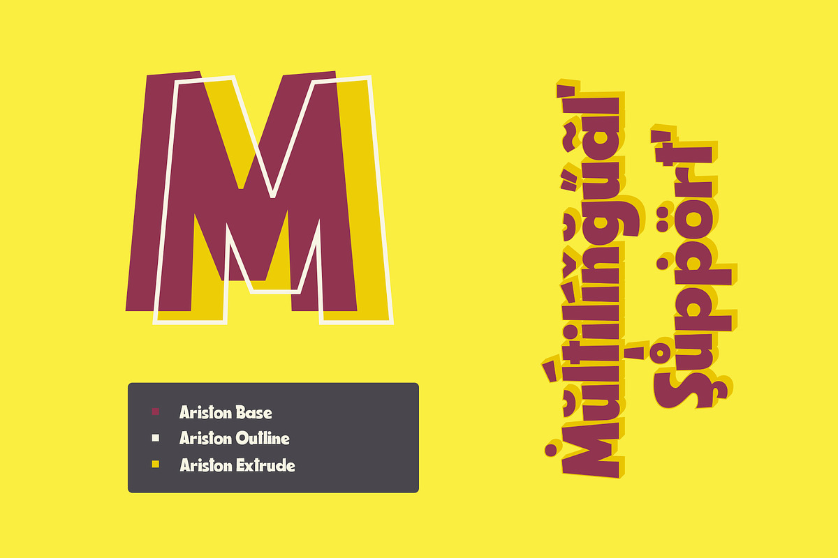 Ariston Comic Layered Font, a Sans Serif Font by Ryan Prasetya (Photo 6 of 7)
