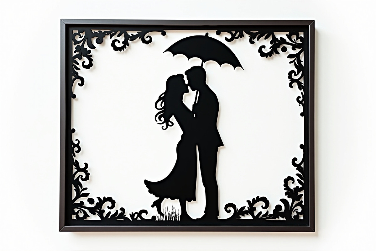 Romantic Couple Holding Umbrella, an Illustration by Amazin_art (Photo 4 of 21)