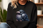 Watercolor Crow Clipart, Funny Raven, an Illustration by DreamCafeArt (Thumbnail 5 of 7)
