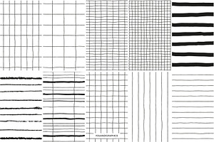 Grids & Lines Seamless Patterns