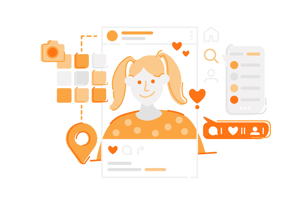 Social Media Illustration Pack, a Graphic by Wilsonkjc (Photo 2 of 5)