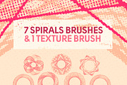 Retro Spirals Photoshop Brushes, a Brush Add-On by LydiaDistracted (Thumbnail 3 of 4)
