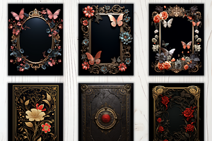 121 Gilded Black Book Covers