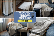Woven Throw Mockup Bundle - Slumber, a Household Mockup by VisualGrid (Thumbnail 1 of 10)