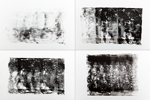 12 Black Rolled Ink Textures