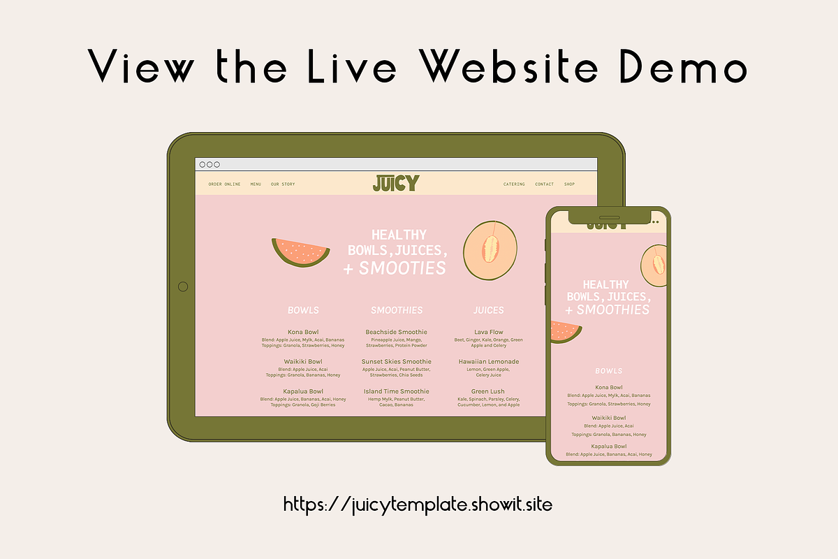 ShowIt Website Template for Cafe, a Websites & App Template by Scribble Society (Photo 3 of 8)